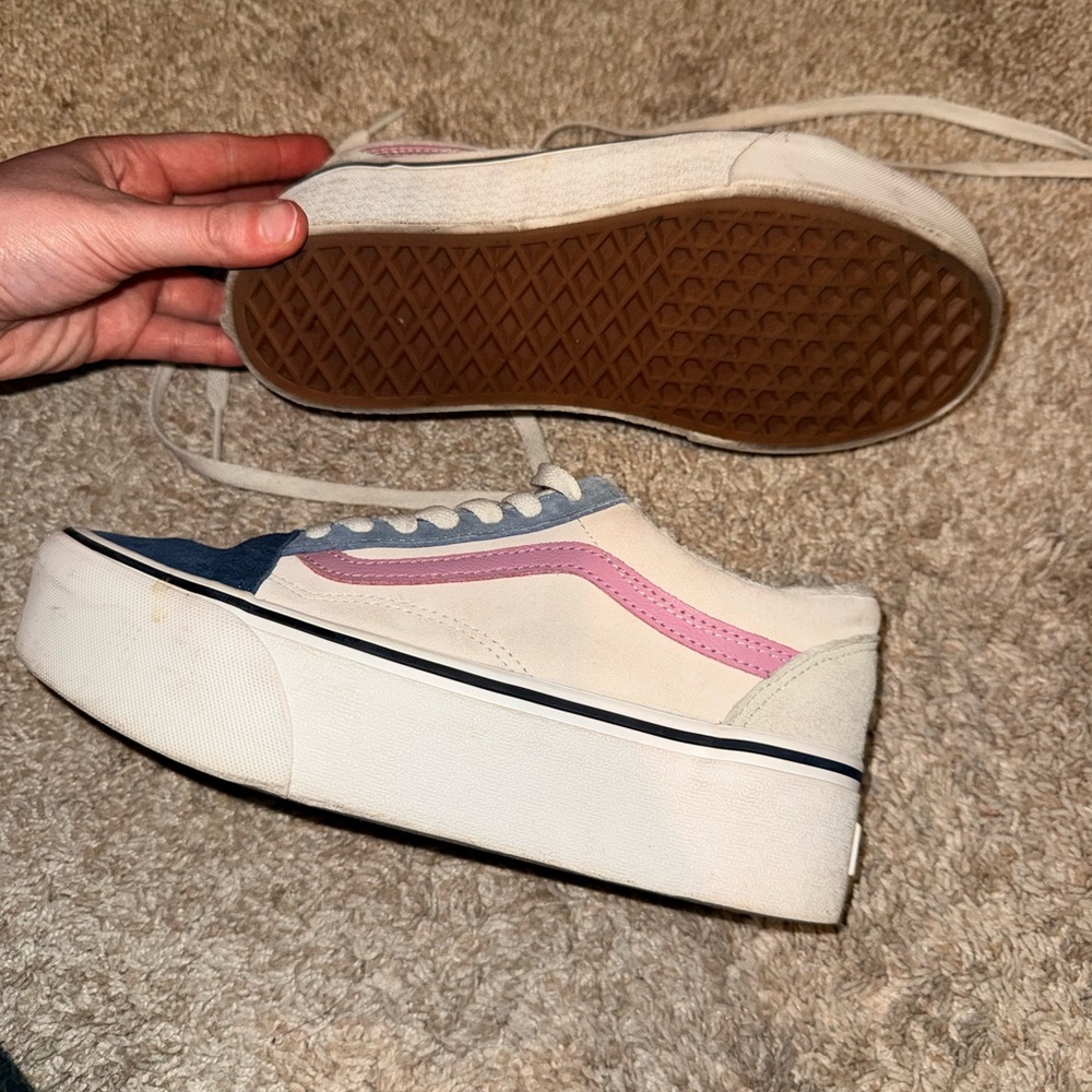 vans old skool stackform platform multicolor Sher… - image 3